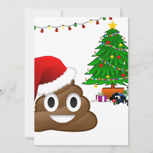 Weihnachtspoemoji Feiertagskarte (Vorderseite)