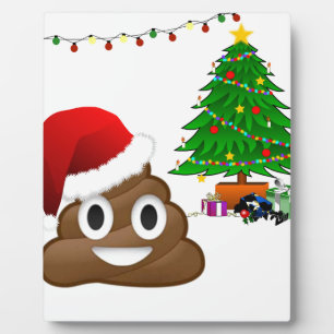Weihnachtspoemoji Fotoplatte