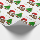 Weihnachtspoemoji Geschenkpapier (Ecke)