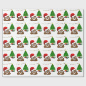 Weihnachtspoemoji Geschenkpapier (Flach)