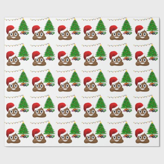 Weihnachtspoemoji Geschenkpapier (Flach)
