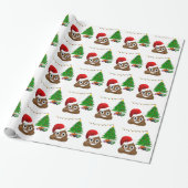 Weihnachtspoemoji Geschenkpapier (Ungerollt)
