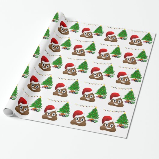 Weihnachtspoemoji Geschenkpapier (Ungerollt)