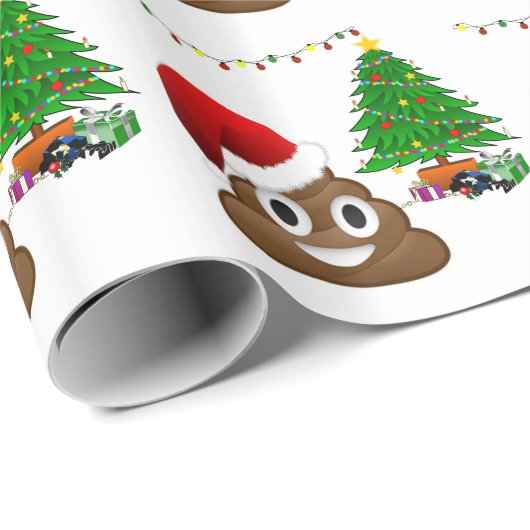 Weihnachtspoemoji Geschenkpapier (Rolleneckpunkt)
