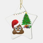 Weihnachtspoemoji Keramik Ornament (Links)
