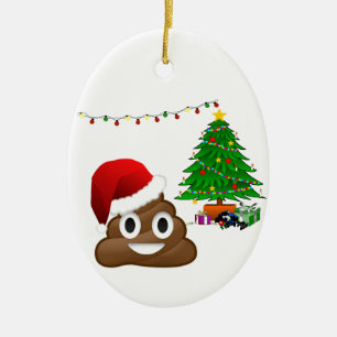 Weihnachtspoemoji Keramikornament