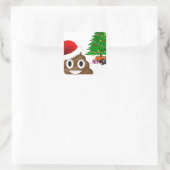 Weihnachtspoemoji Quadratischer Aufkleber (Tasche)