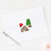 Weihnachtspoemoji Quadratischer Aufkleber (Umschlag)