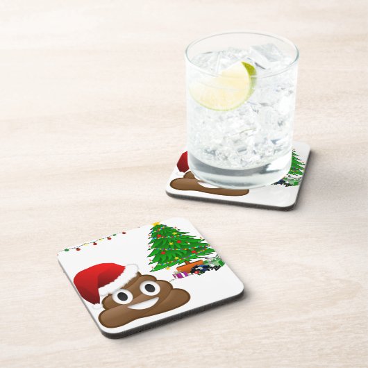 Weihnachtspoemoji Untersetzer (Rechte Seite)