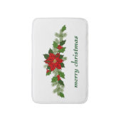 Weihnachtspoinsettia Badematte (Vorderseite Vertikal)