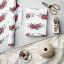 Weihnachtspoinsettia Botanisches Muster