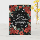 Weihnachtspoinsettia Foliage Faltkarte Karte (Gelbe Blume)