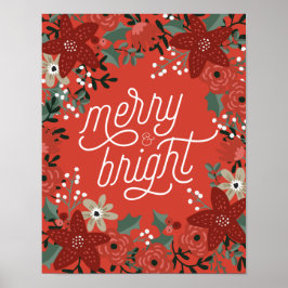 Weihnachtspoinsettia Foliage Poster