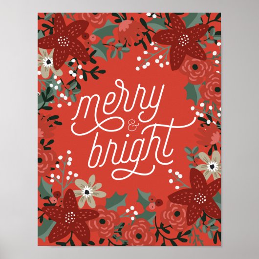 Weihnachtspoinsettia Foliage Poster (Vorne)