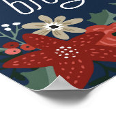 Weihnachtspoinsettia Foliage Poster (Ecke)