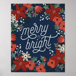 Weihnachtspoinsettia Foliage Poster