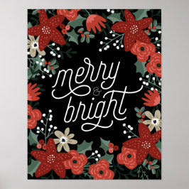 Weihnachtspoinsettia Foliage Poster