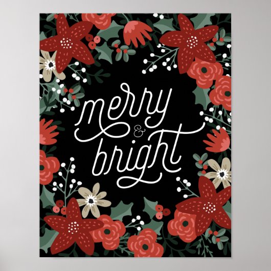 Weihnachtspoinsettia Foliage Poster (Vorne)