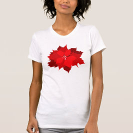 Weihnachtspoinsettia Grafik-Blume-T - Shirt