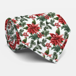 Weihnachtspoinsettia Kachelmuster Nacken ti Krawatte