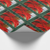 Weihnachtspoinsettia-Packpapier Geschenkpapier (Ecke)