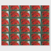 Weihnachtspoinsettia-Packpapier Geschenkpapier (Flach)