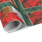 Weihnachtspoinsettia-Packpapier Geschenkpapier (Rolleneckpunkt)