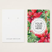 Weihnachtspoinsettias-Blume Erzielen der Grafikkar (Vorne & Hinten)