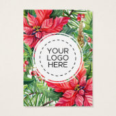 Weihnachtspoinsettias-Blume Erzielen der Grafikkar (Rückseite)