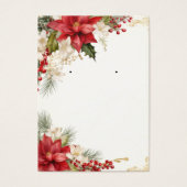 Weihnachtspoinsettias Earring Display Card (Vorderseite)