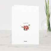 Weihnachtspoinsettias falteten feiertagskarte (Rückseite)