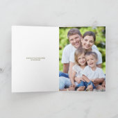 Weihnachtspoinsettias falteten feiertagskarte (Innenseite)