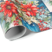 Weihnachtspoinsettias für Mama und Vater Benutzerd Geschenkpapier (Rolleneckpunkt)