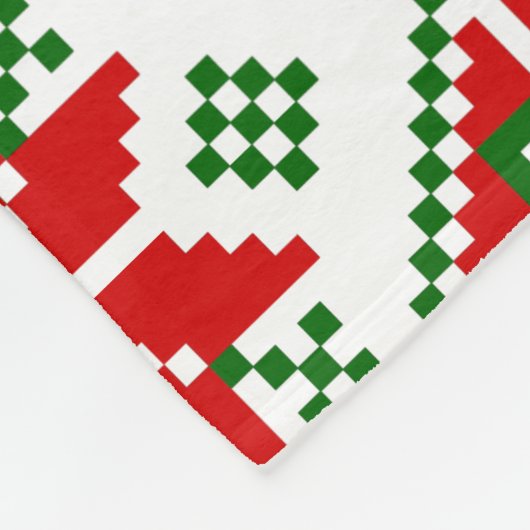 Weihnachtspoinsettie Fleecedecke (Ecke)