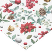 Weihnachtspoinsettie und Grünmuster Kurzer Tischläufer (Ecke)