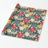 Weihnachtspoinsettiengewächse Geschenkpapier (Ungerollt)