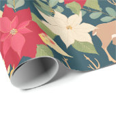 Weihnachtspoinsettiengewächse Geschenkpapier (Rolleneckpunkt)