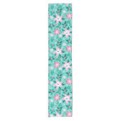 Weihnachtspoinsettienmuster Kurzer Tischläufer (Vorderseite)