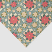 Weihnachtspoinsettienmuster Seidenpapier (Detail)
