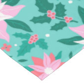 Weihnachtspoinsettienmuster Tischdecke (Schrägansicht)