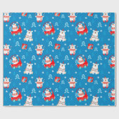 Weihnachtspolar Geschenkpapier (Flach)