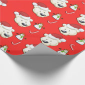 Weihnachtspolar Geschenkpapier (Ecke)