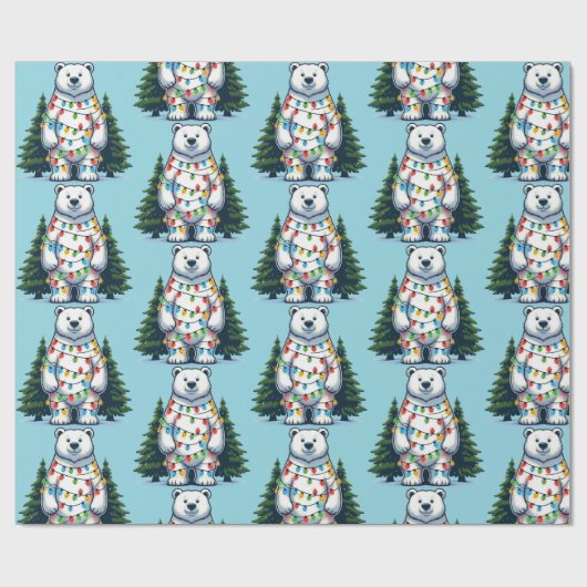 Weihnachtspolar Geschenkpapier (Flach)