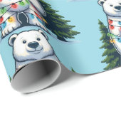 Weihnachtspolar Geschenkpapier (Rolleneckpunkt)