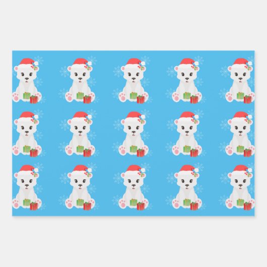 Weihnachtspolar Geschenkpapier Set (Vorderseite 3)