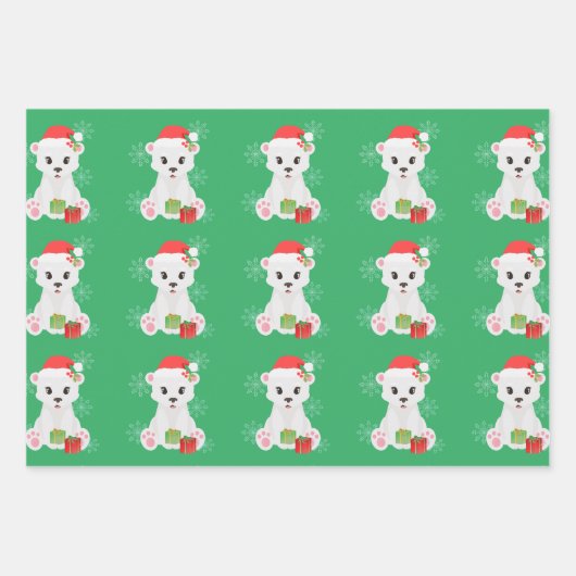 Weihnachtspolar Geschenkpapier Set (Vorderseite 2)