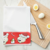 Weihnachtspolar Geschirrtuch (Viertel Falte)