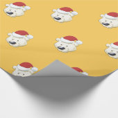 Weihnachtspolar Gold Geschenkpapier (Ecke)