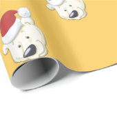 Weihnachtspolar Gold Geschenkpapier (Rolleneckpunkt)
