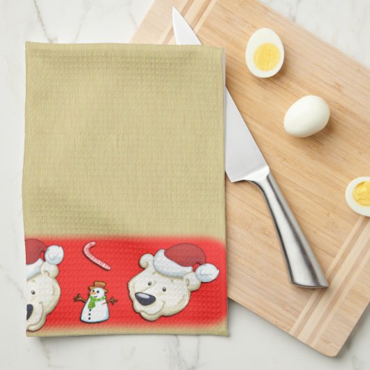 Weihnachtspolar Gold Handtuch (Viertel Falte)